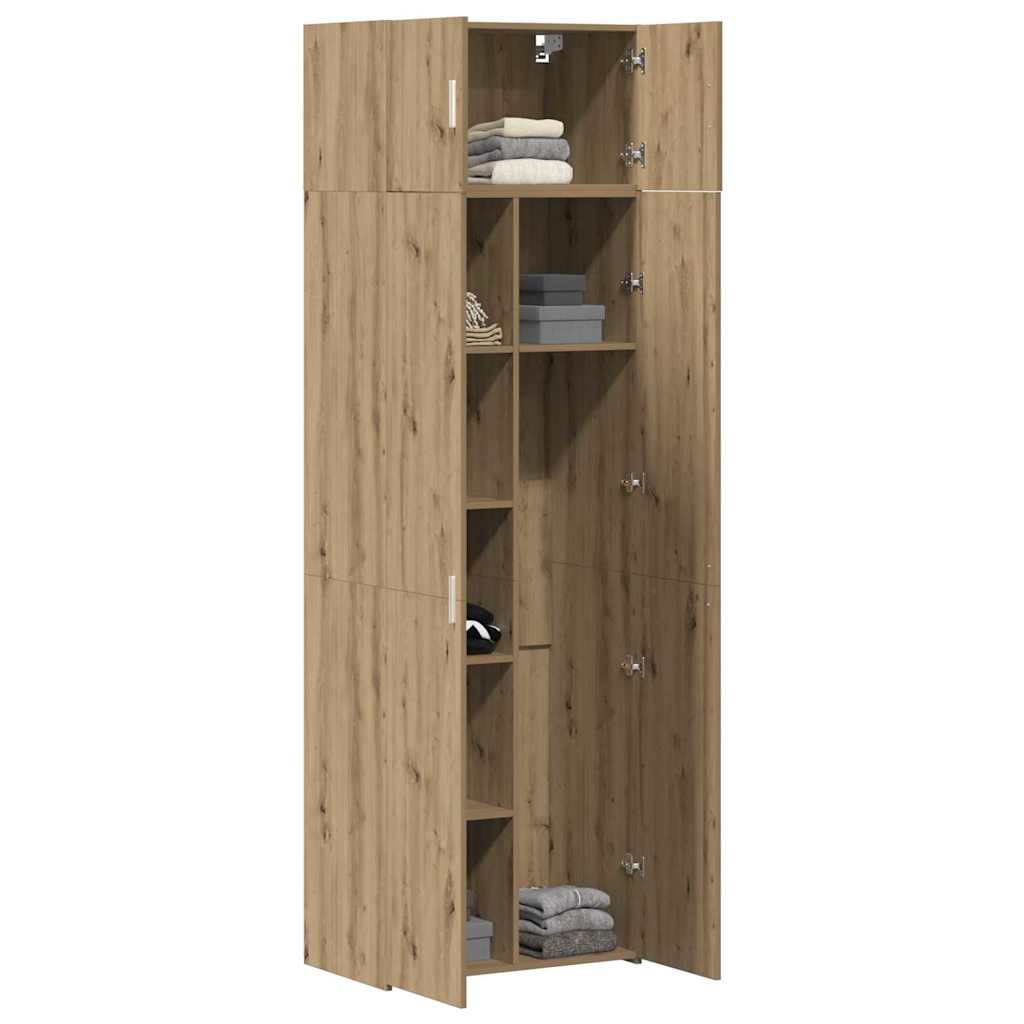 Badschrank Eiche handwerklich 70 x 42,5 x 225 cm Holzwerkstoff