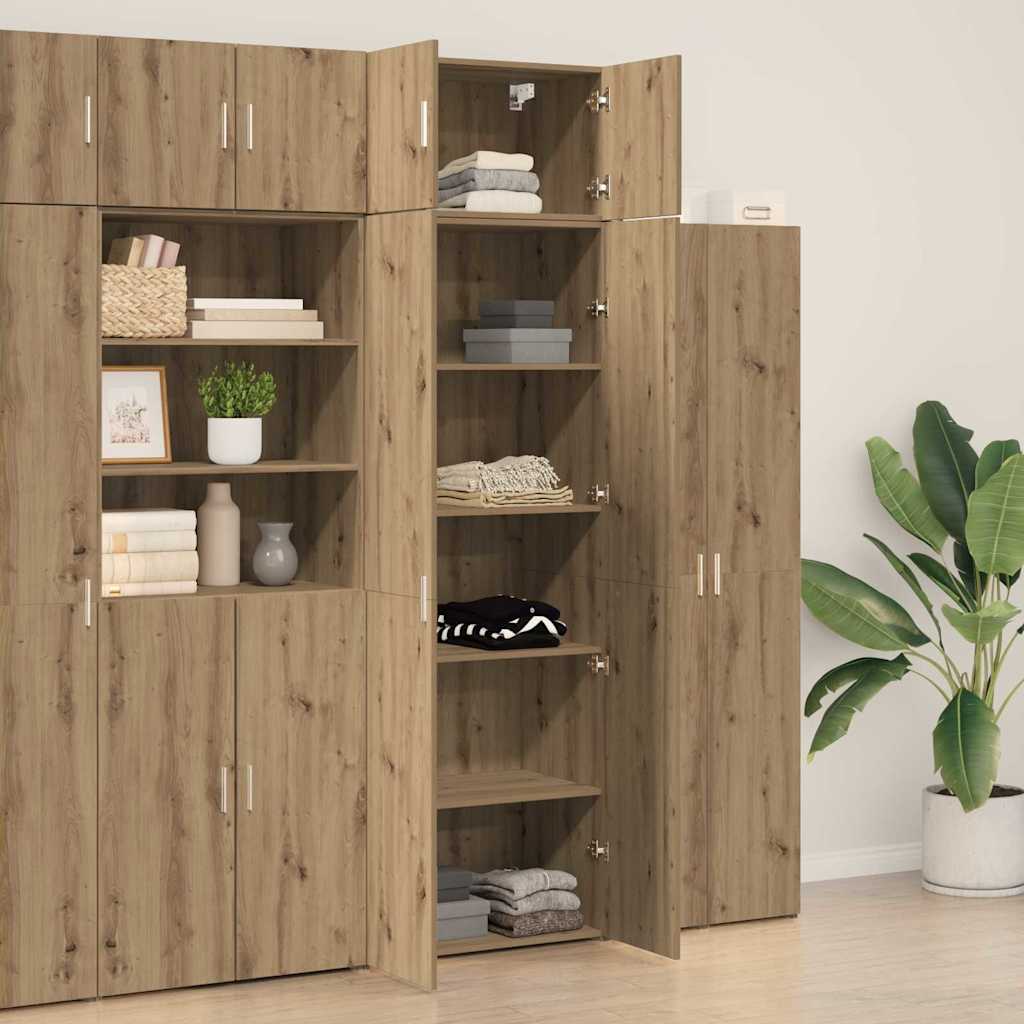 Badschrank Eiche handwerklich 70 x 42,5 x 225 cm Holzwerkstoff