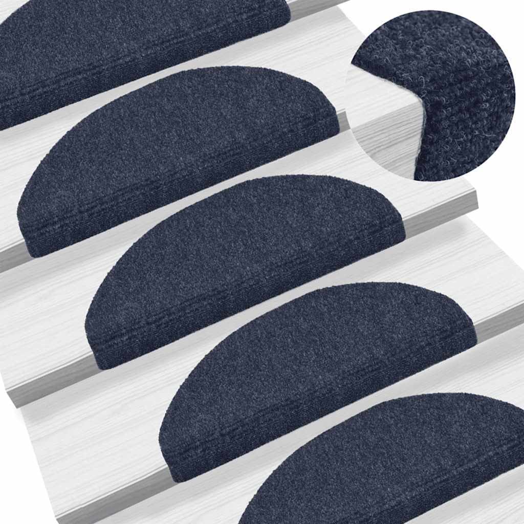 Stufenmatten Selbstklebend 30 Stk. 65x21x4 cm Blau Halbrund Groß