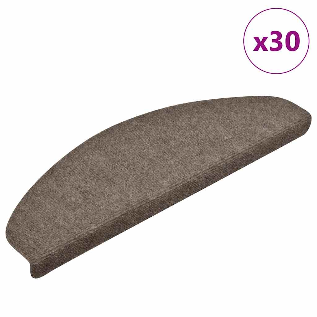Stufenmatten Selbstklebend 30 Stk. 65x21x4 cm Beige Halbrund Groß