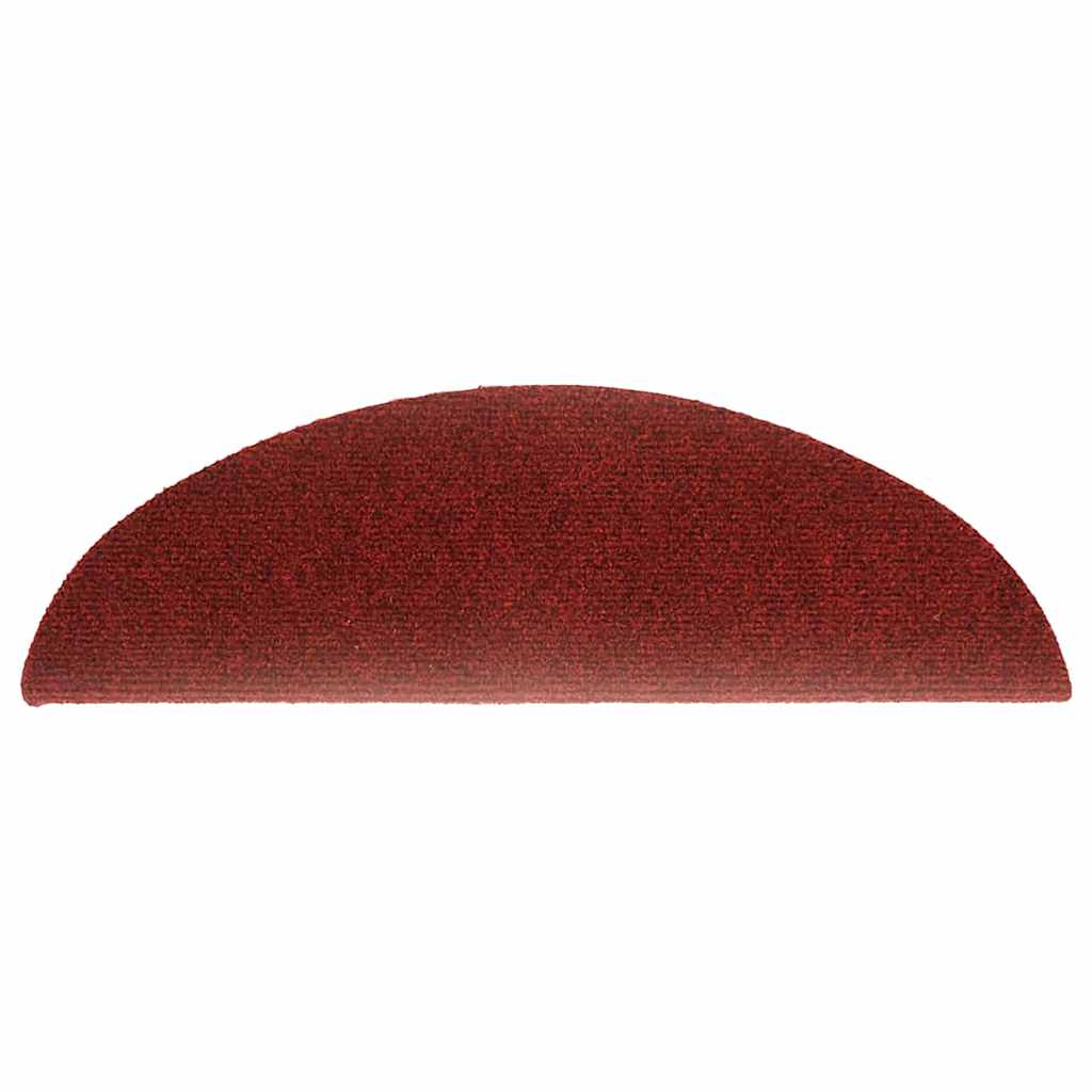 Stufenmatten Selbstklebend 20 Stk. 56x17x3 cm Bordeauxrot Halbrund