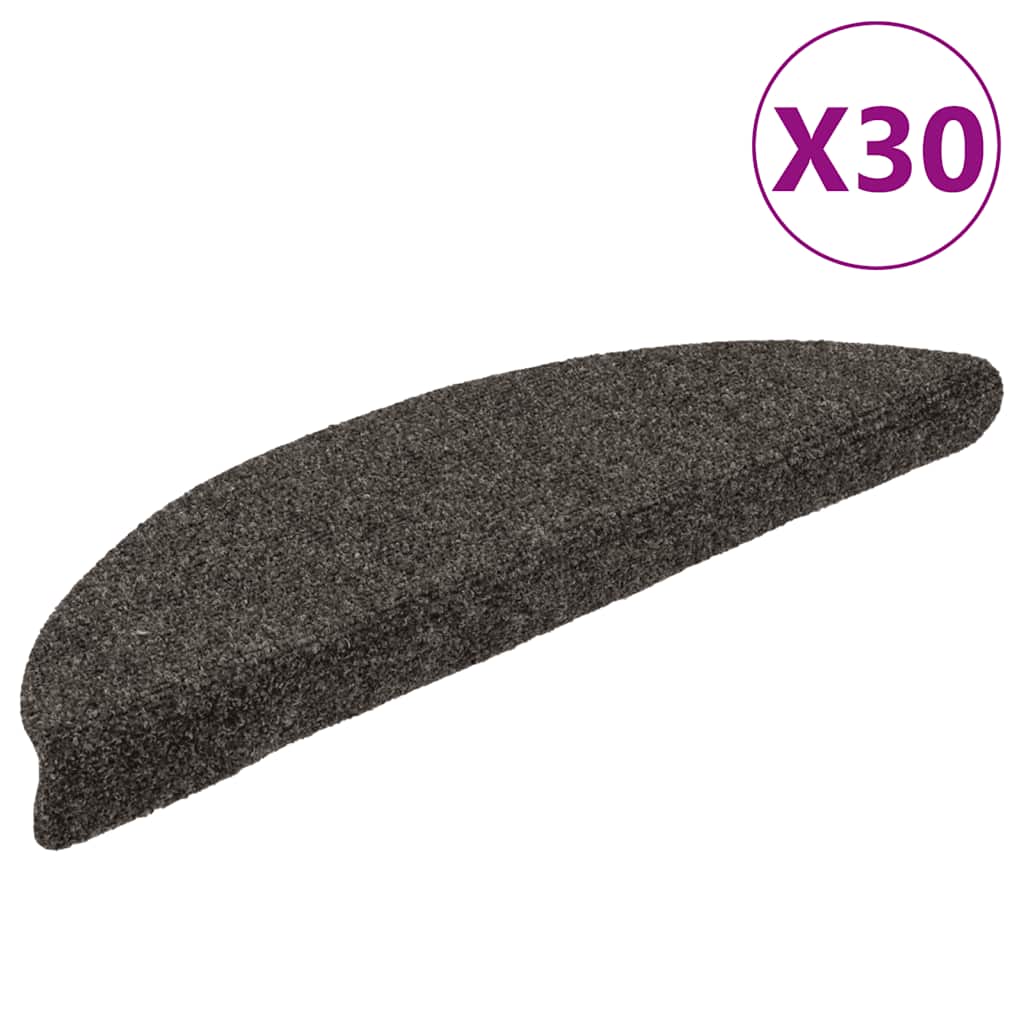 Stufenmatten Selbstklebend 30 Stk. 56x17x3 cm Anthrazit Halbrund