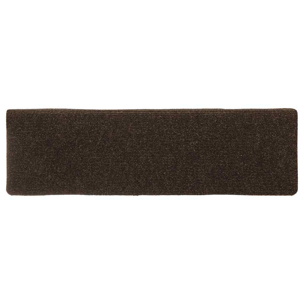 Stufenmatten Selbstklebend 30 Stk. 65x21x4 cm Braun Rechteckiger Rand