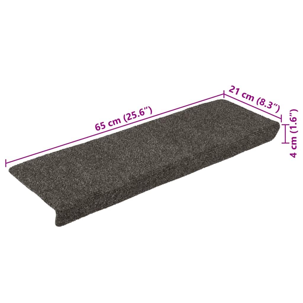 Stufenmatten Selbstklebend 30 Stk. 65x21x4 cm Anthrazit Rechteckiger Rand