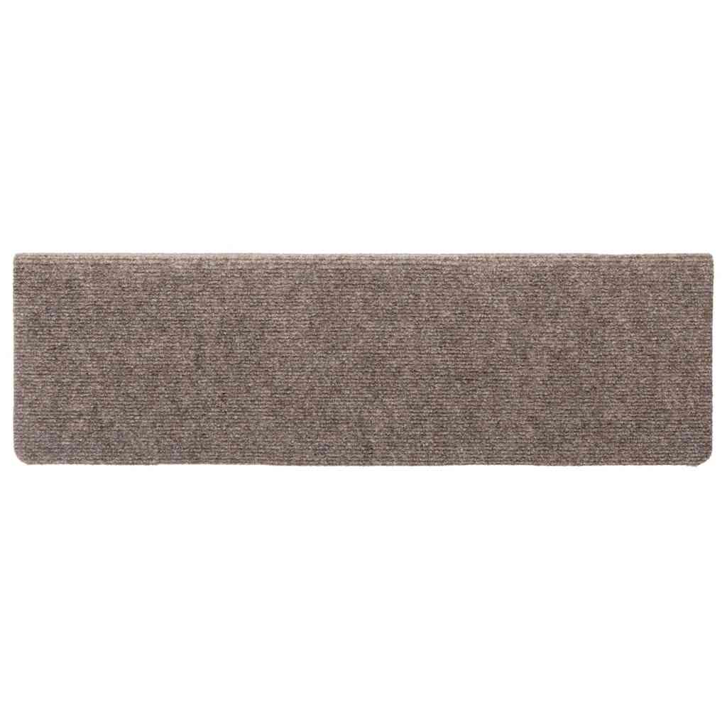 Stufenmatten Selbstklebend 30 Stk. 65x21x4 cm Beige Rechteckiger Rand