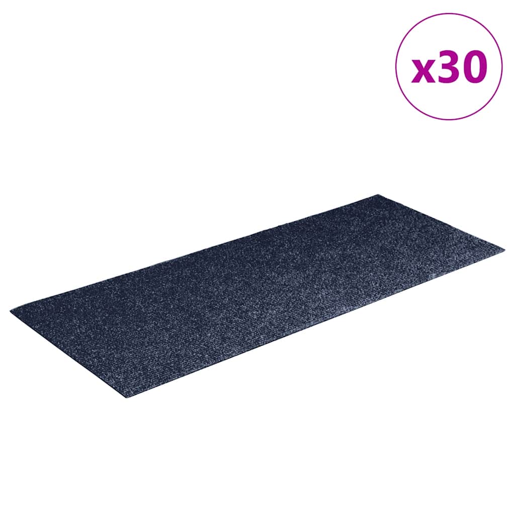 Stufenmatten Selbstklebend 30 Stk. 60x25 cm Grau Blau Rechteckig