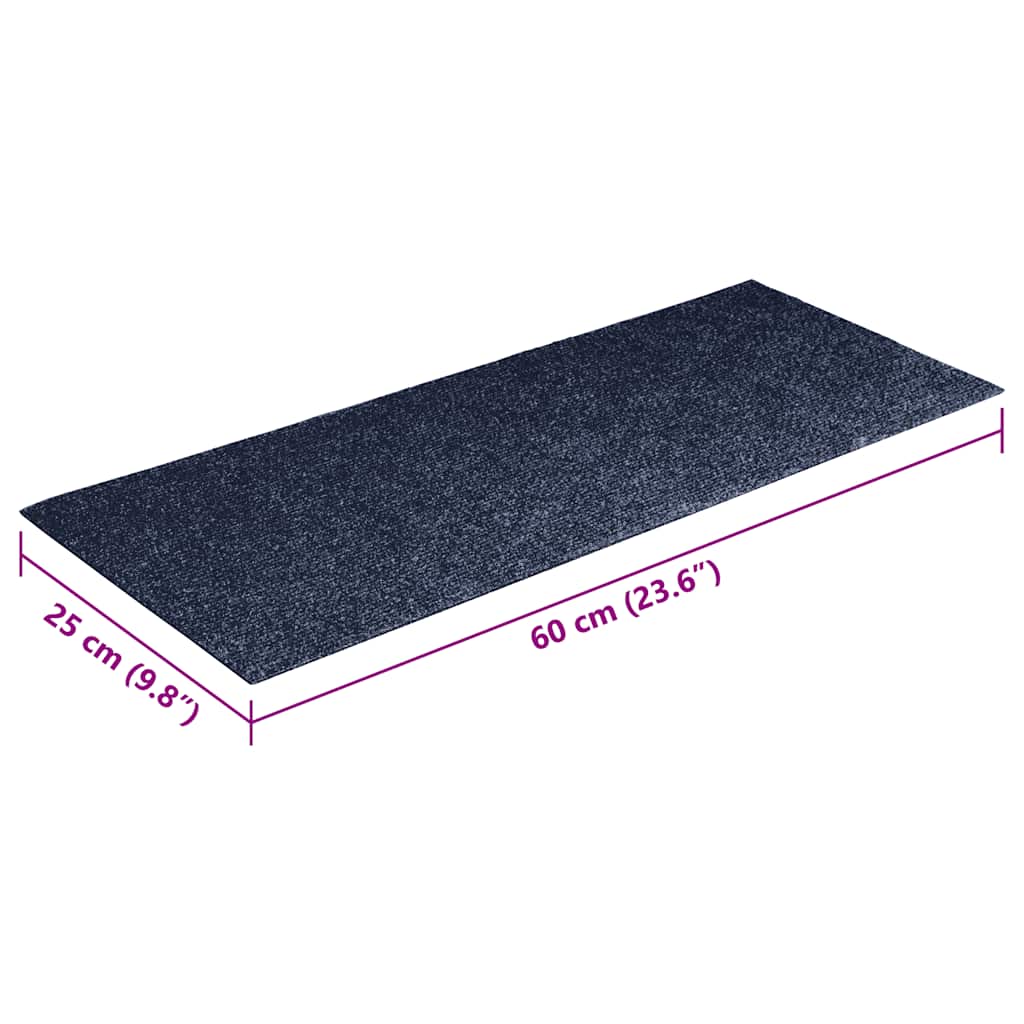 Stufenmatten Selbstklebend 30 Stk. 60x25 cm Grau Blau Rechteckig