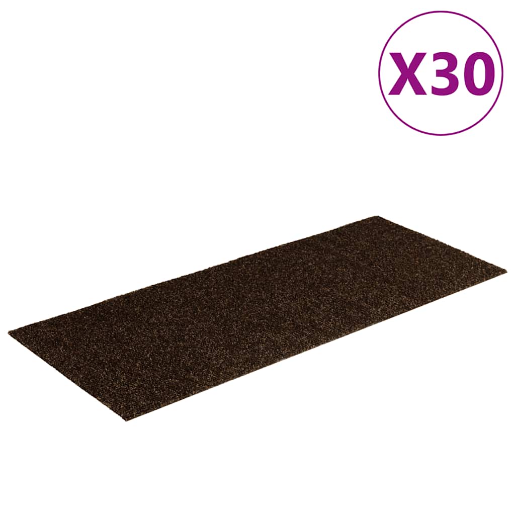 Stufenmatten Selbstklebend 30 Stk. 60x25 cm Braun Rechteckig