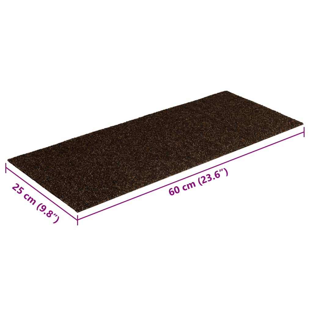 Stufenmatten Selbstklebend 30 Stk. 60x25 cm Braun Rechteckig