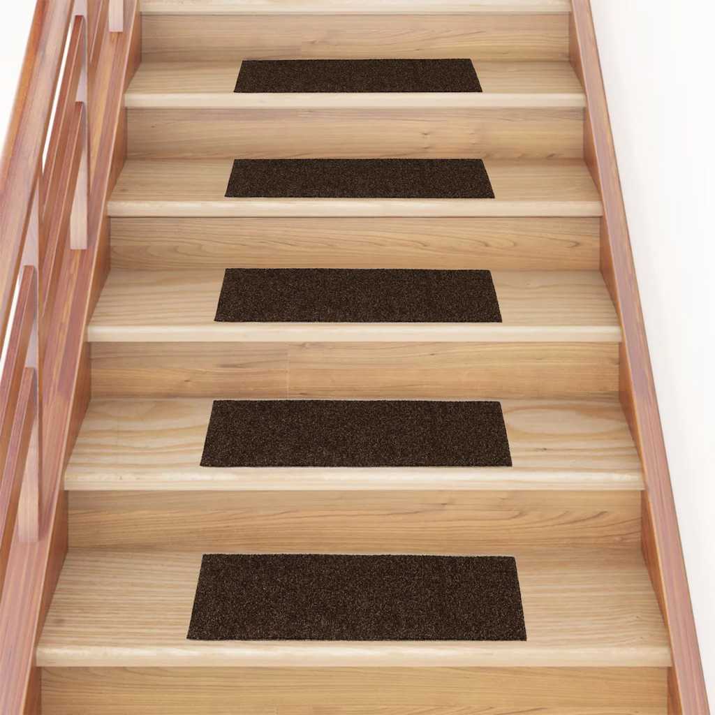 Stufenmatten Selbstklebend 30 Stk. 60x25 cm Braun Rechteckig