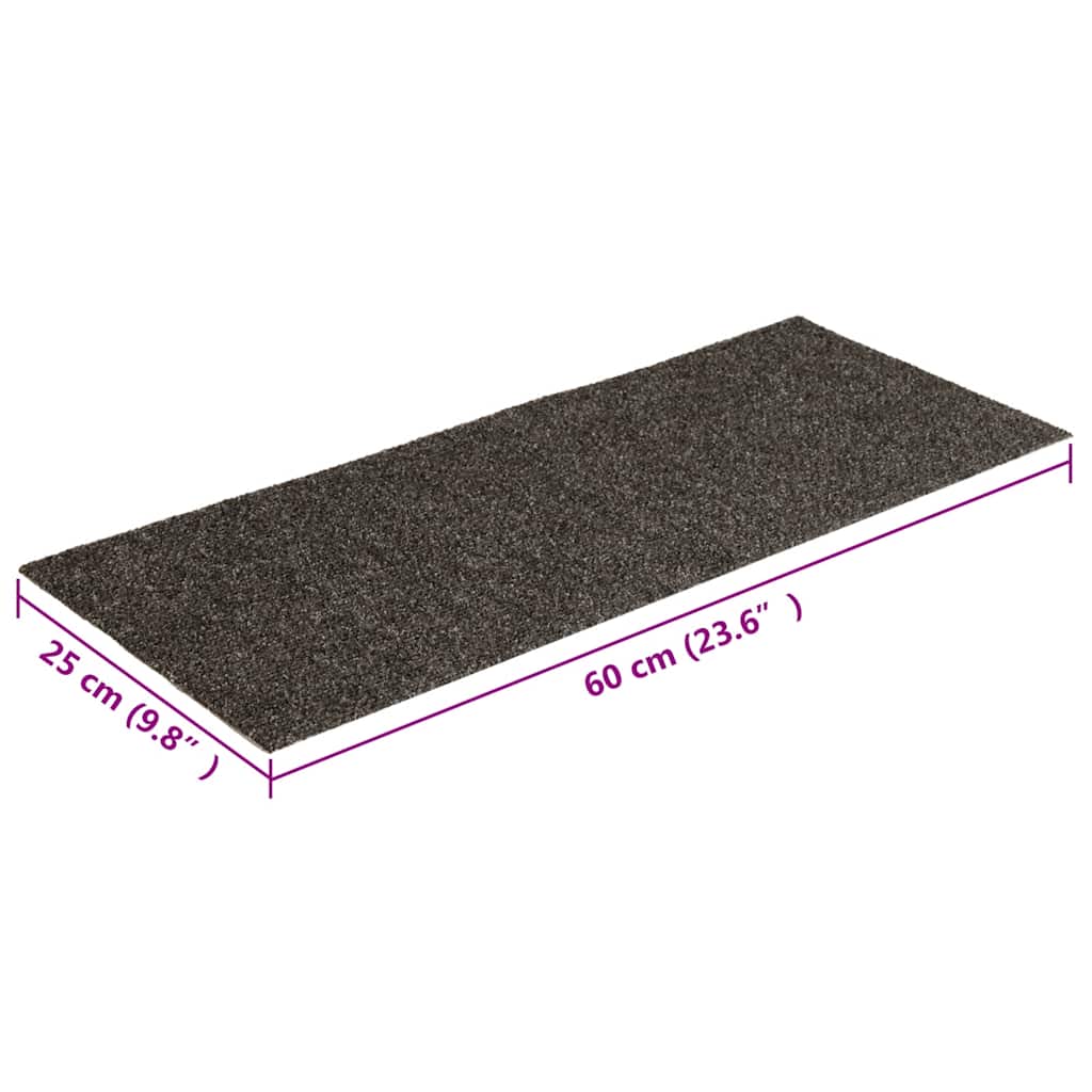 Stufenmatten Selbstklebend 30 Stk. 60x25 cm Anthrazit Rechteckig