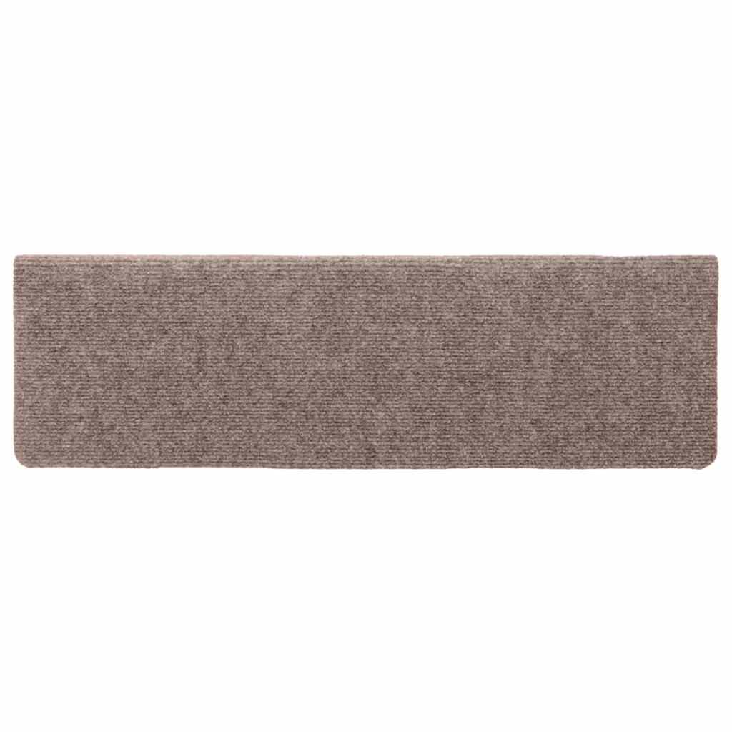 Stufenmatten Selbstklebend 20 Stk. 65x21x4 cm Creme Rechteckiger Rand