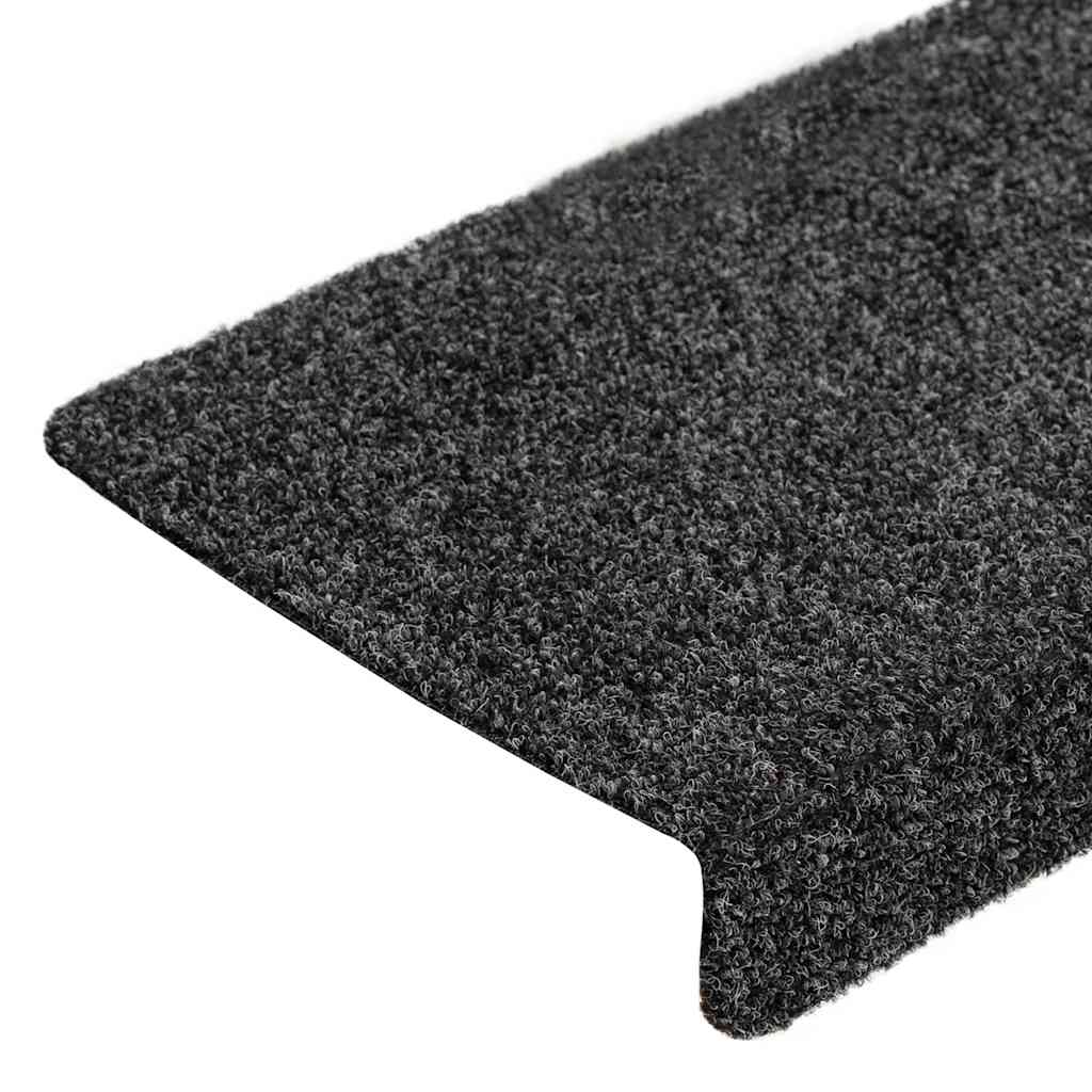 Stufenmatten Selbstklebend 20 Stk. 65x21x4 cm Grau Rechteckiger Rand
