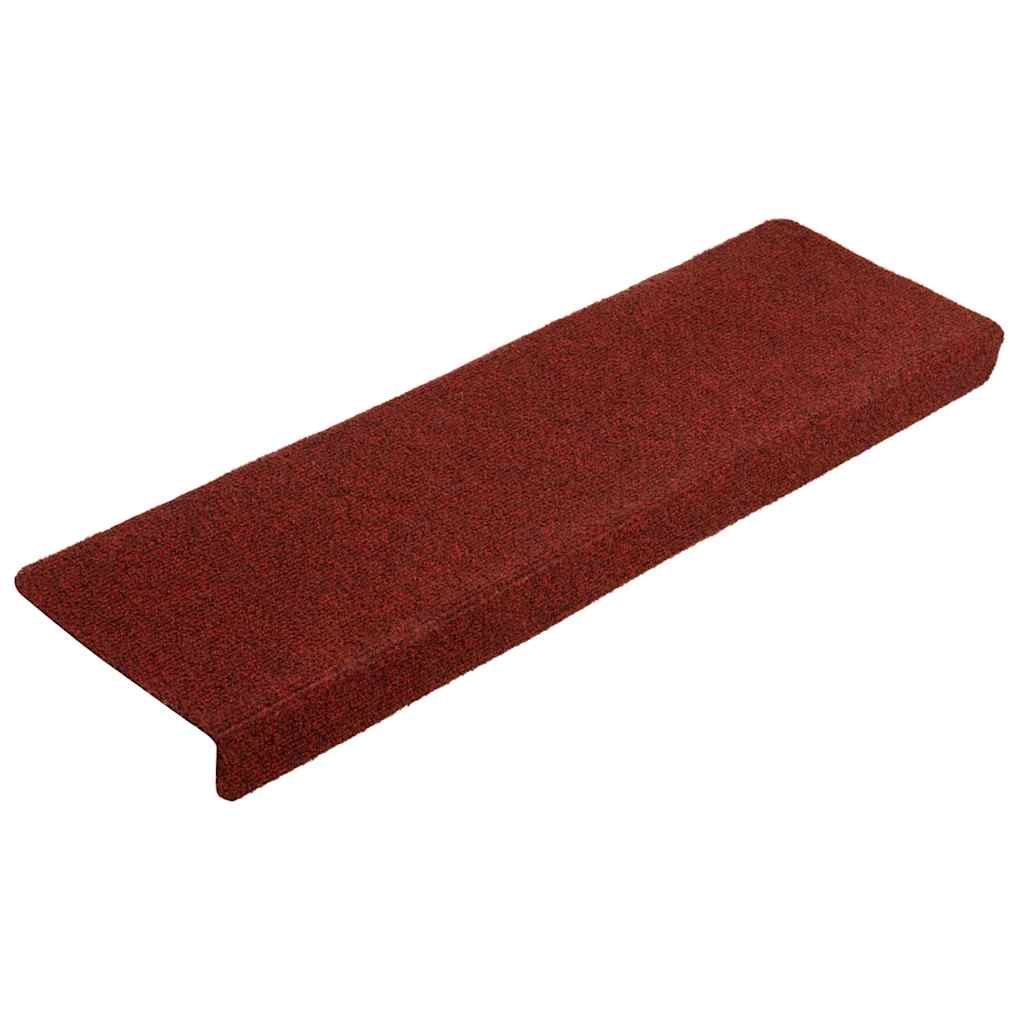 Stufenmatten Selbstklebend 20 Stk. 65x21x4 cm Bordeauxrot Rechteckiger Rand