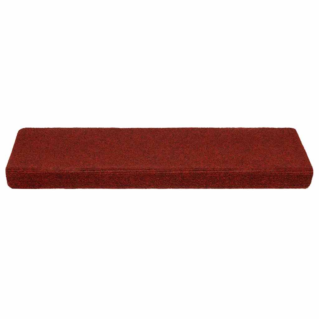 Stufenmatten Selbstklebend 20 Stk. 65x21x4 cm Bordeauxrot Rechteckiger Rand