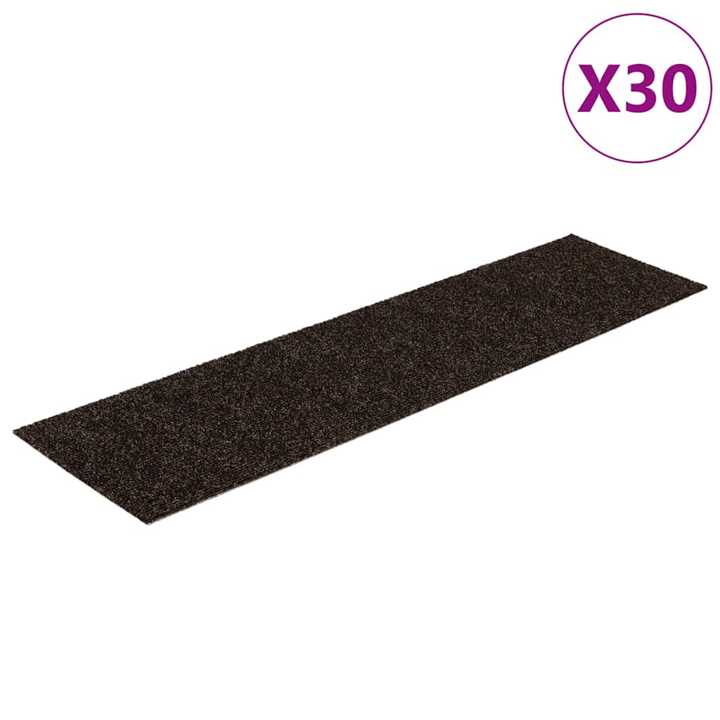 Stufenmatten Selbstklebend 30 Stk. 76x20 cm Dunkelbraun Rechteckig