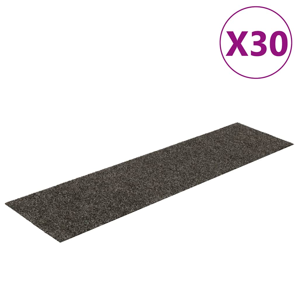 Stufenmatten Selbstklebend 30 Stk. 76x20 cm Anthrazit Rechteckig