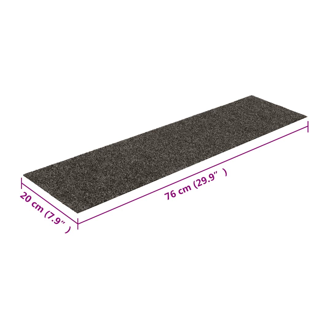 Stufenmatten Selbstklebend 30 Stk. 76x20 cm Anthrazit Rechteckig