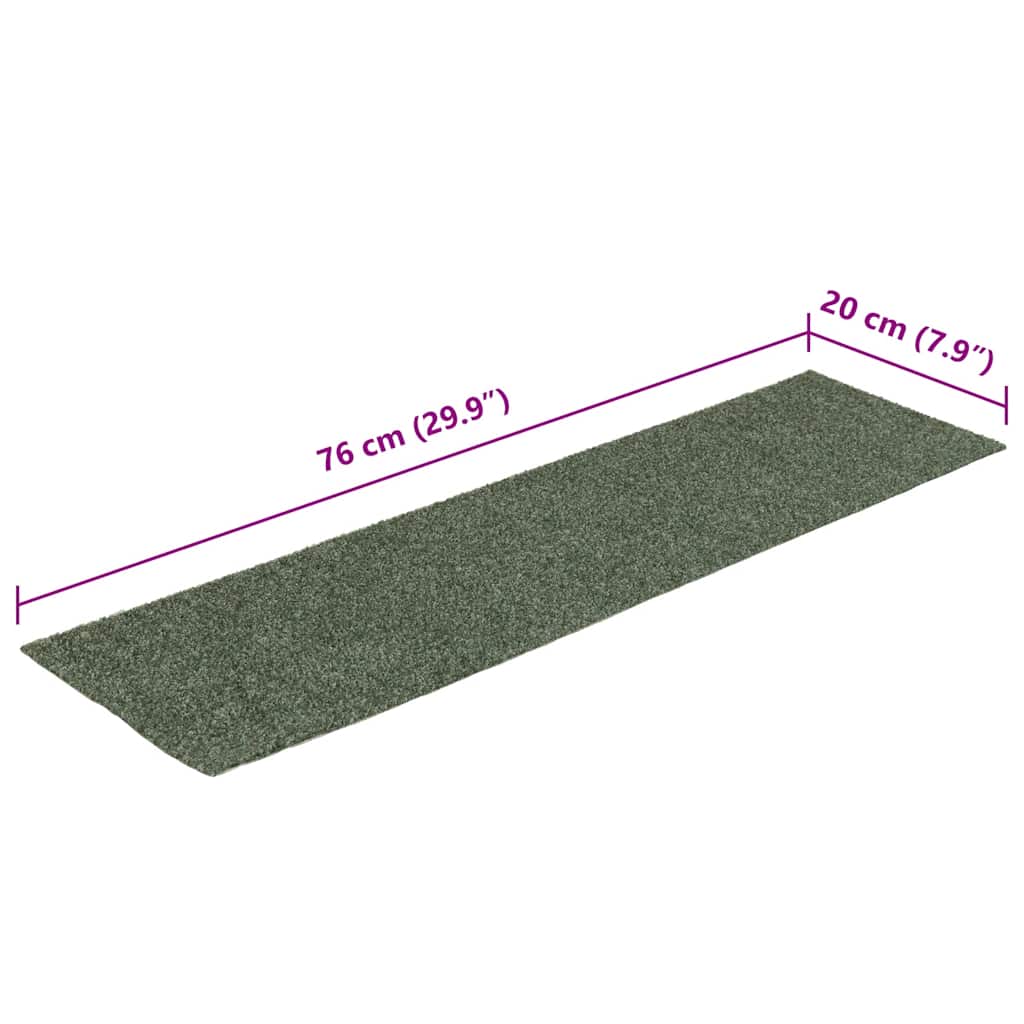 Stufenmatten Selbstklebend 30 Stk. 76x20 cm Grün Rechteckig