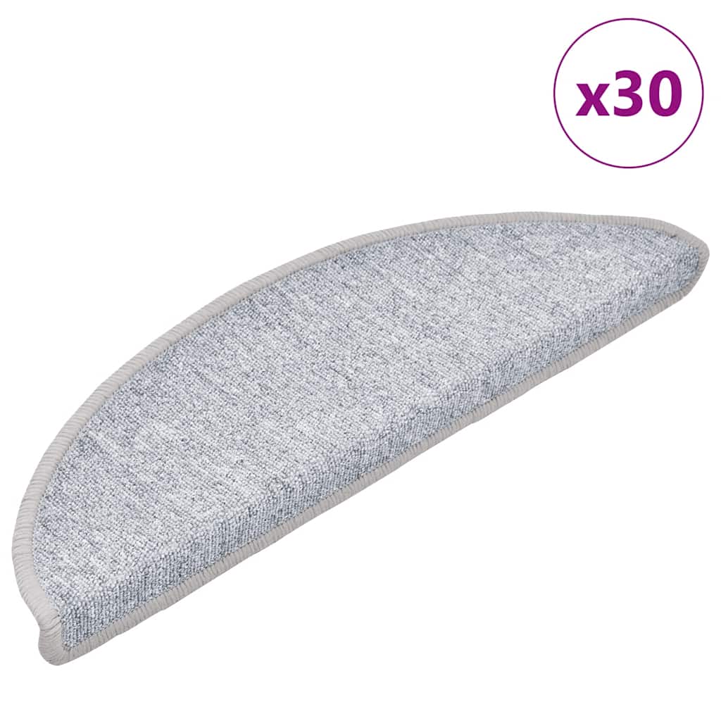 Stufenmatten 30 Stk. 56x17x3 cm Hellgrau Halbrund