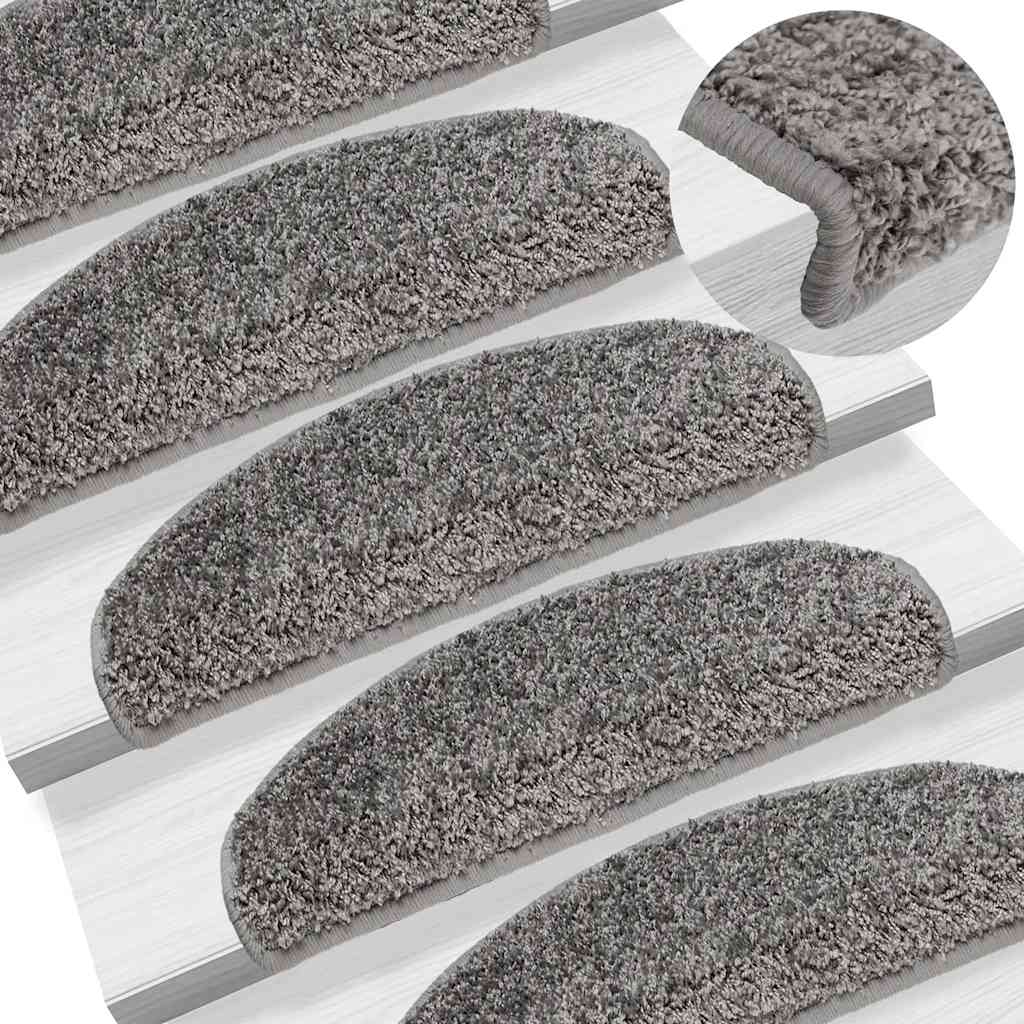 Stufenmatten 30 Stk. 65x21x4 cm Grau Halbrund Groß