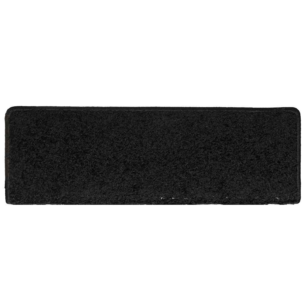 Stufenmatten 30 Stk. 65x21x4 cm Schwarz Rechteckiger Rand