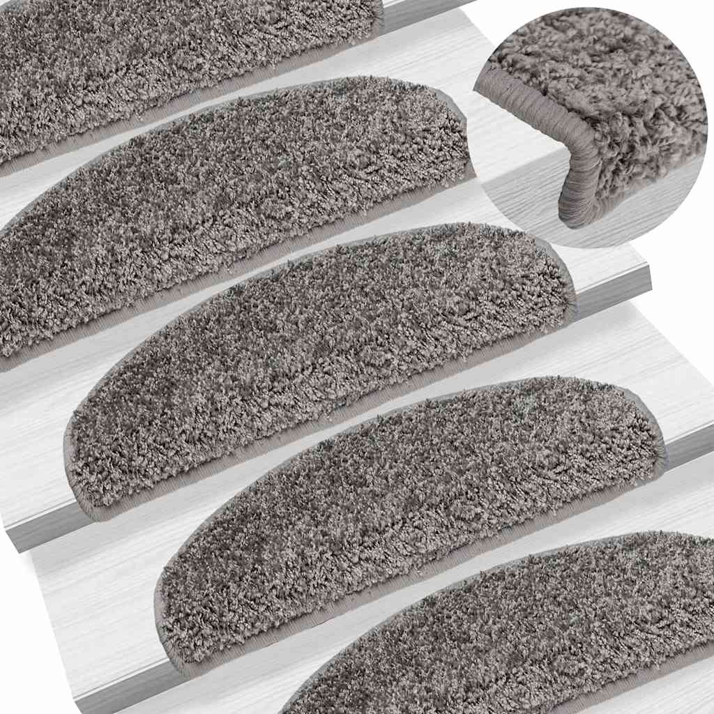 Stufenmatten 20 Stk. 65x21x4 cm Grau Halbrund Groß