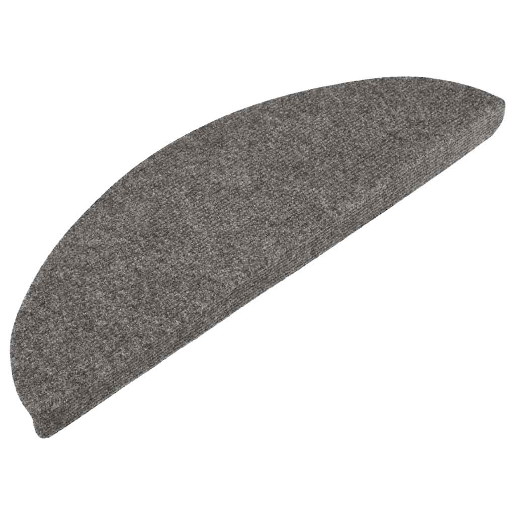 Self-adhesive stair mats, 20 pieces, grey, 56 x 17 x 3 cm