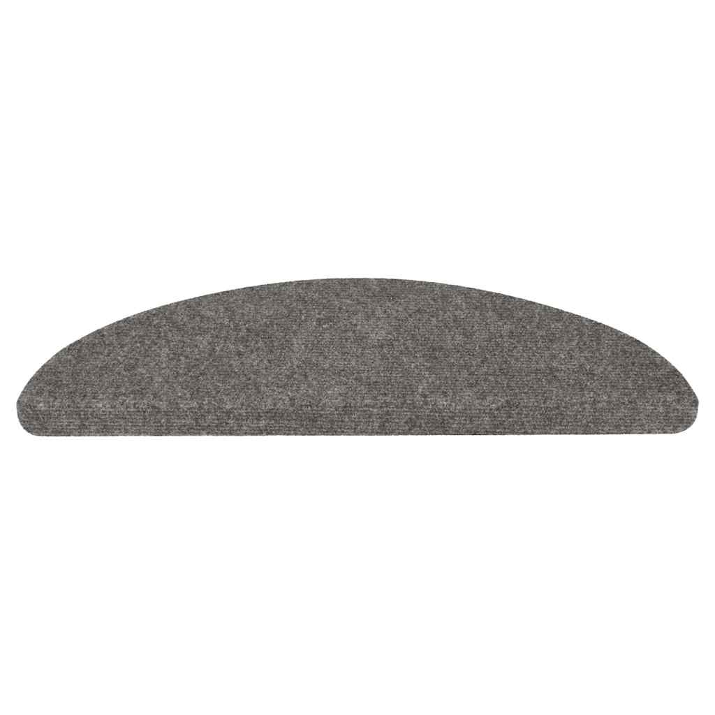Self-adhesive stair mats, 20 pieces, grey, 56 x 17 x 3 cm
