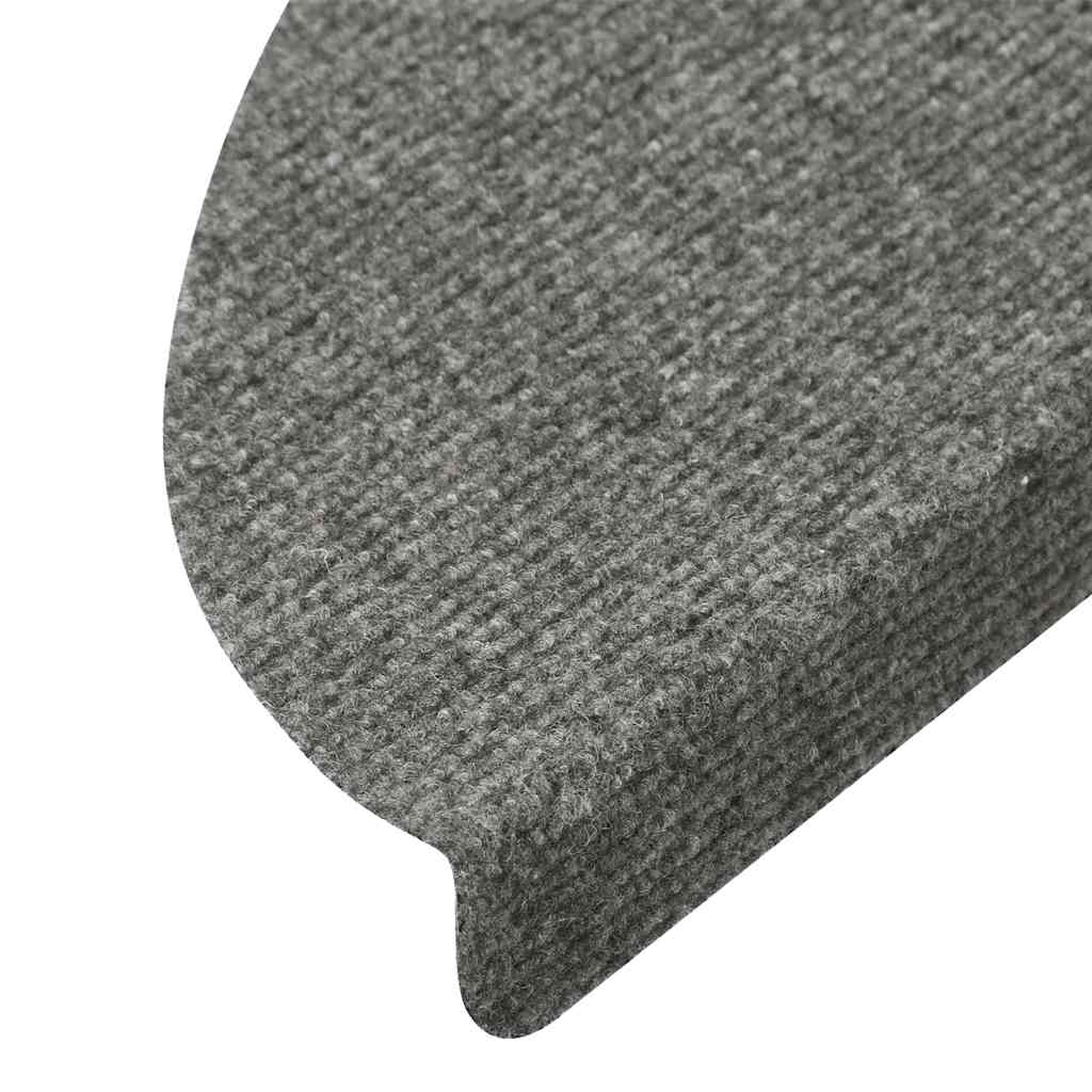 Self-adhesive stair mats, 20 pieces, grey, 56 x 17 x 3 cm