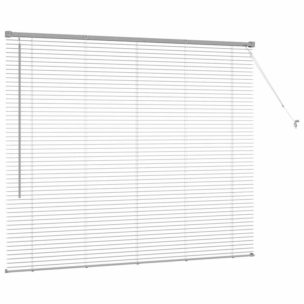 Fensterjalousie mit Vorhängen Manuell Silber Aluminium