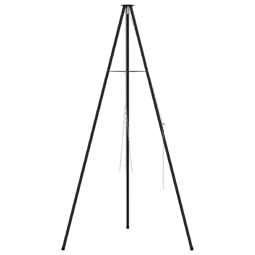 Lagerfeuer Stativ Schwarz 92 x 92 x 151.5 cm Stahl