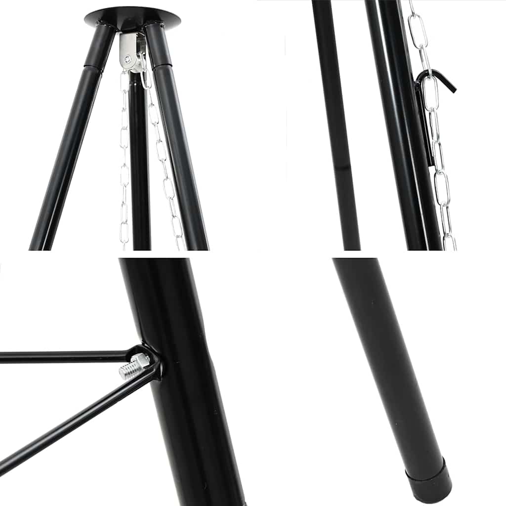 Lagerfeuer Stativ Schwarz 92 x 92 x 171.5 cm Stahl