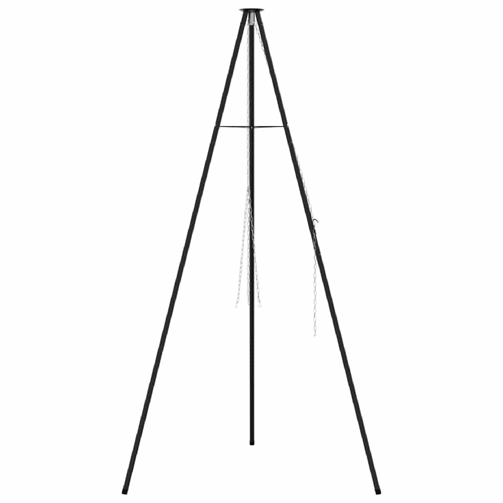 Lagerfeuer Stativ Schwarz 92 x 92 x 191.5 cm Stahl