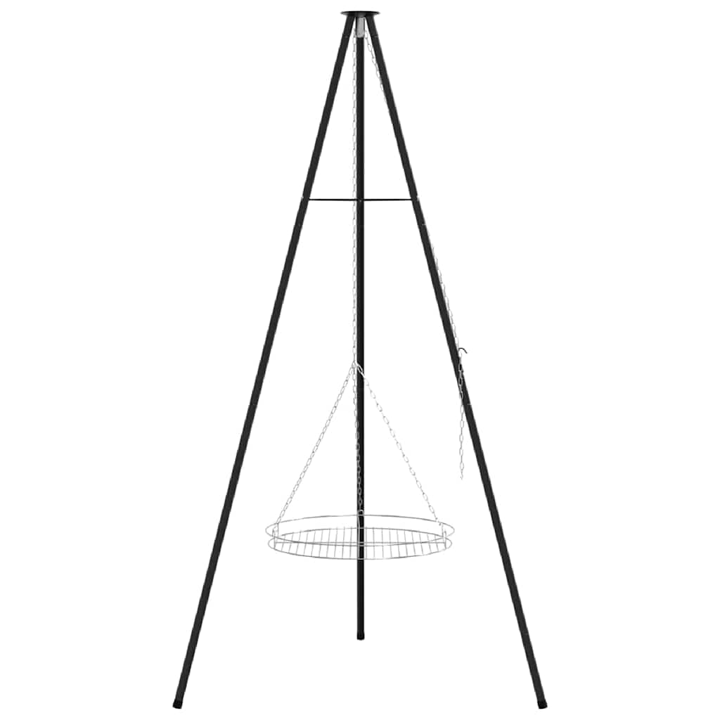 Lagerfeuer Stativ Schwarz 92 x 92 x 171.5 cm Stahl