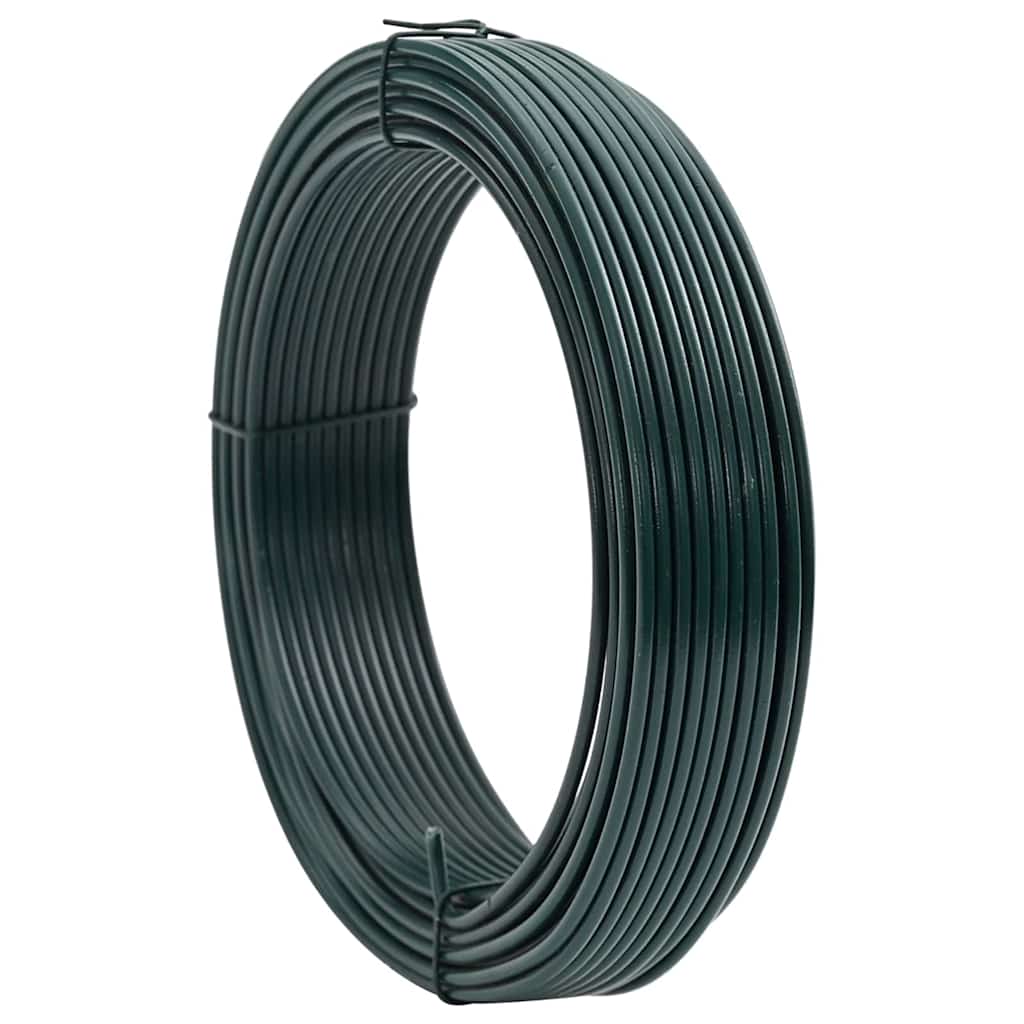 Zaunbindedraht Grün 33 m PVC-beschichteter Stahl