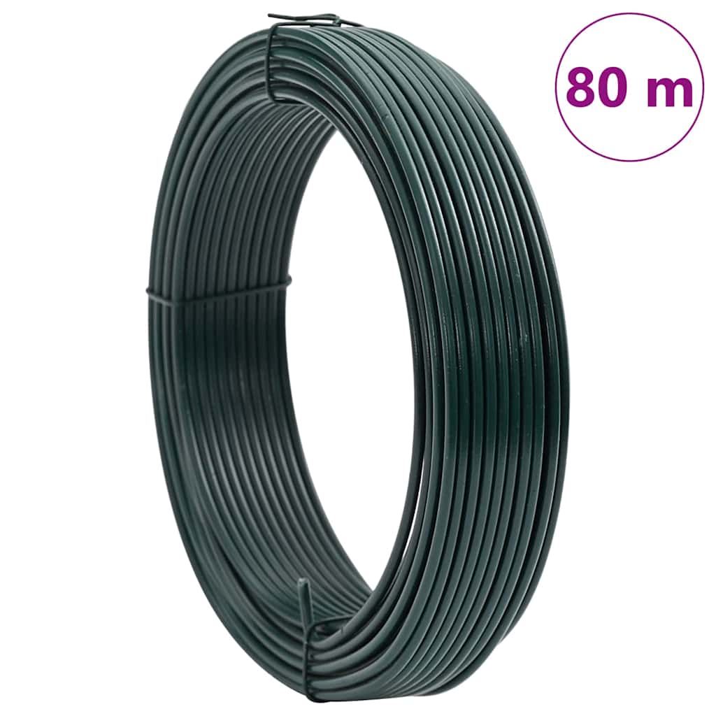 Zaunbindedraht Grün 80 m PVC-beschichteter Stahl