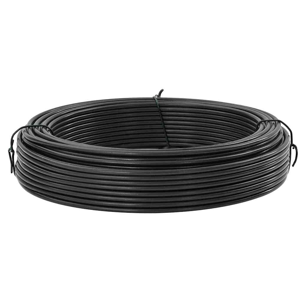 Zaunbindedraht Anthrazit 25 m PVC-beschichteter Stahl