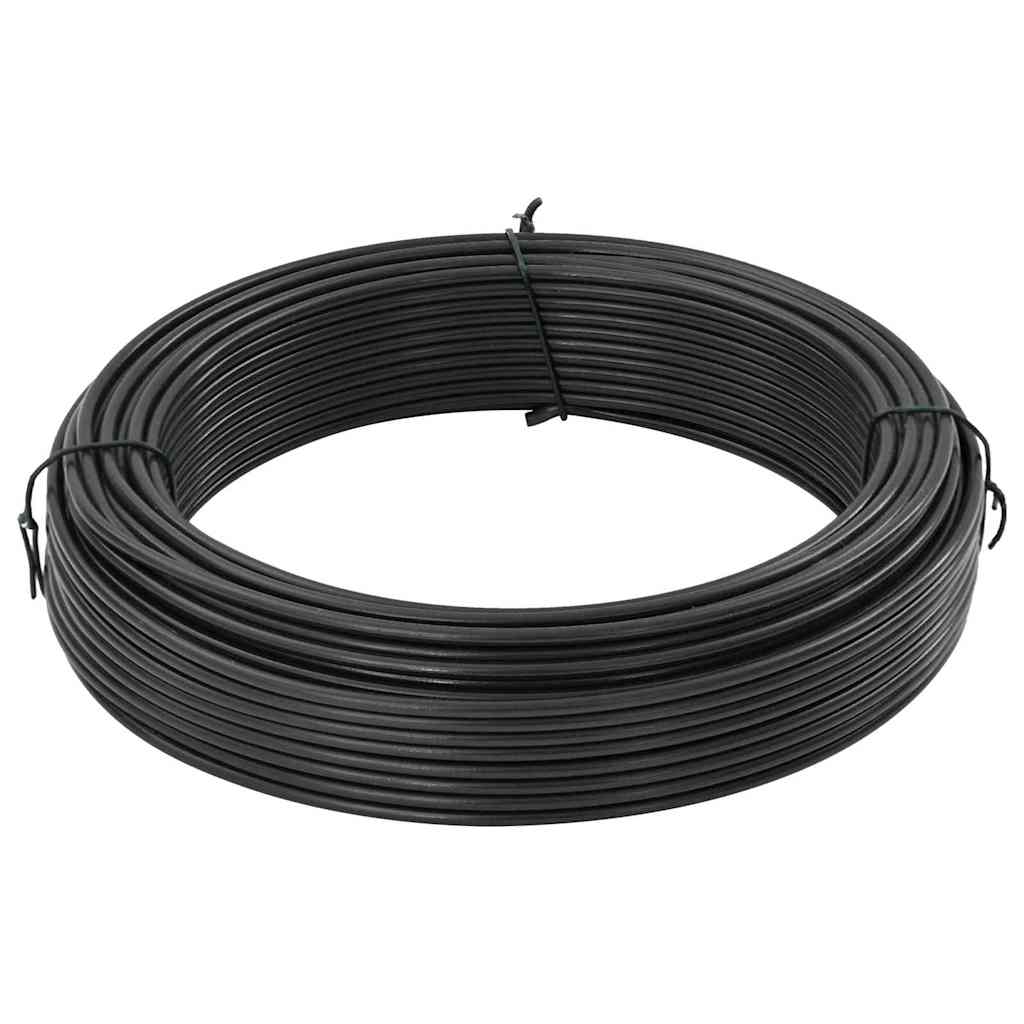 Zaunbindedraht Anthrazit 33 m PVC-beschichteter Stahl