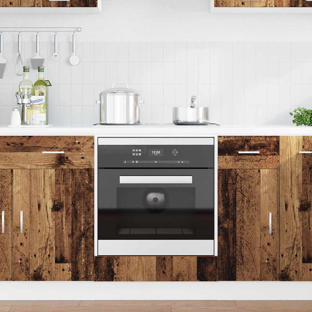 Backofen-Schrank Altholz 60 x 46 x 81.5 cm Holzwerkstoff