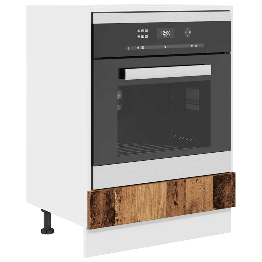 Backofen-Schrank Altholz 60 x 46 x 81.5 cm Holzwerkstoff