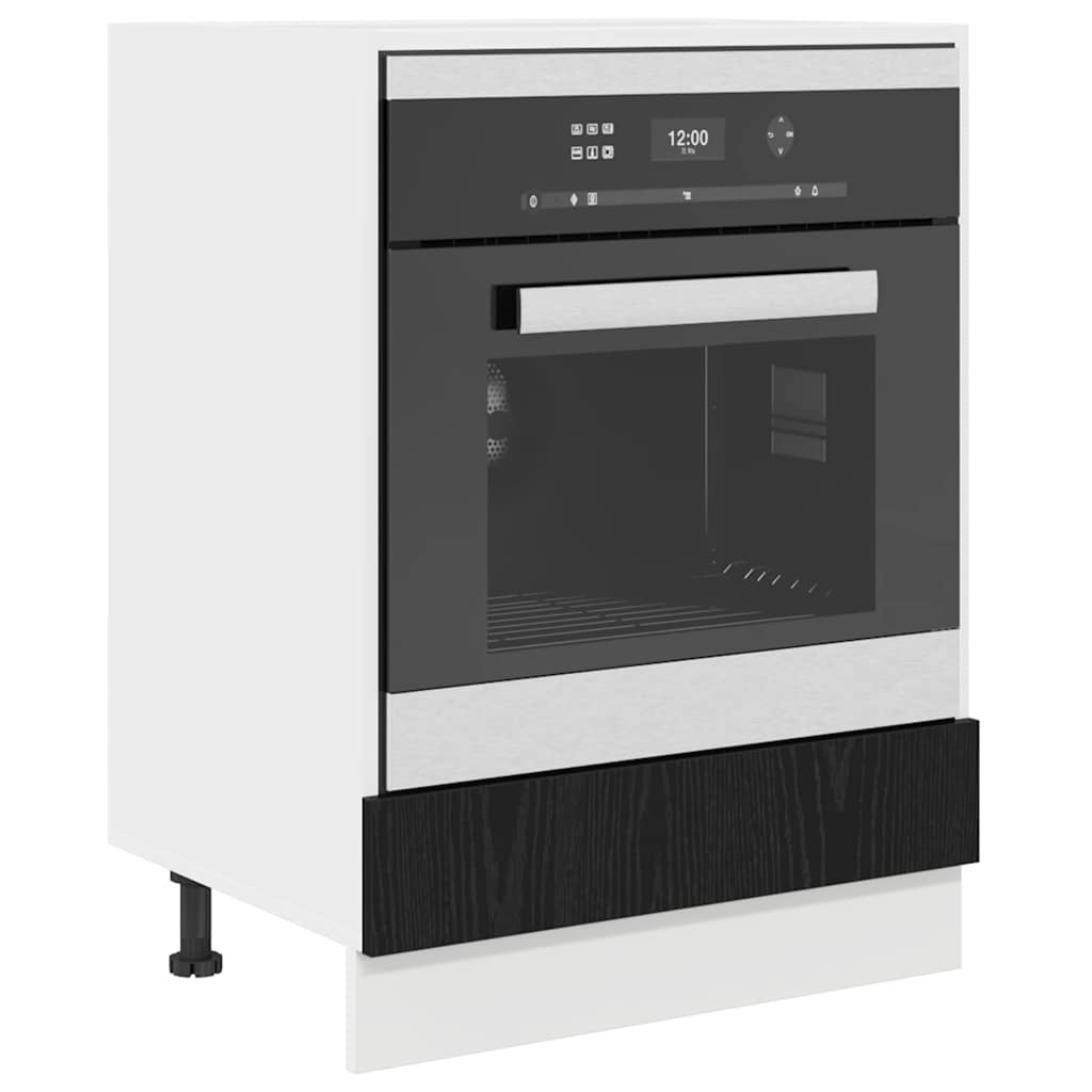 Backofen-Schrank Schwarze Eiche 60 x 46 x 81.5 cm Holzwerkstoff