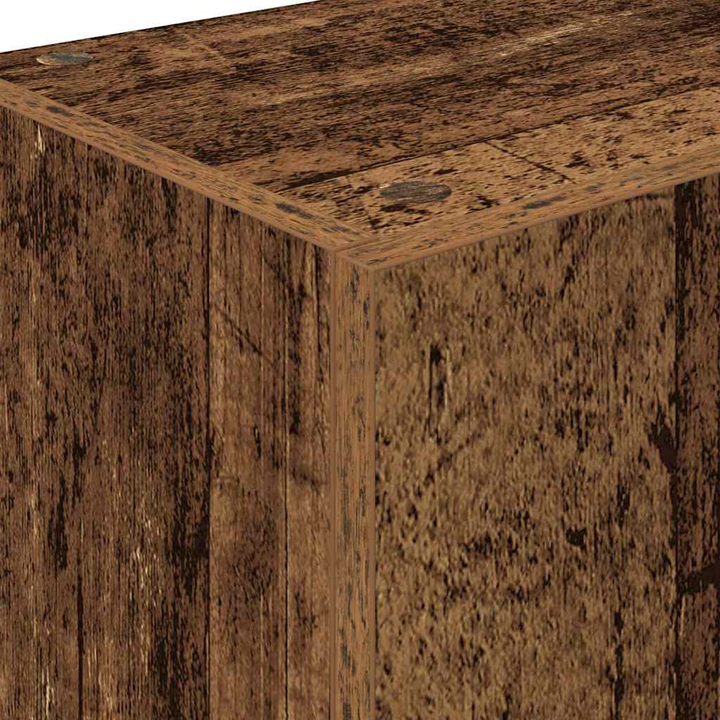 Küchenschrank mit Schubladen mit Regal Altholz Holzwerkstoff