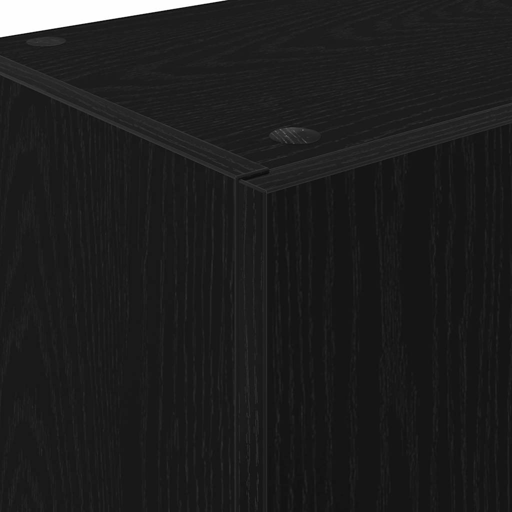 Küchenschrank mit Schubladen Schwarze Eiche Holzwerkstoff