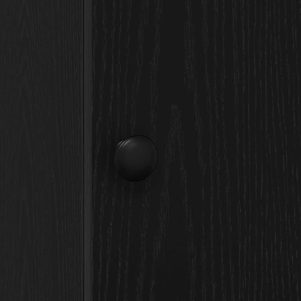 Küchenschrank mit Schubladen Schwarze Eiche Holzwerkstoff