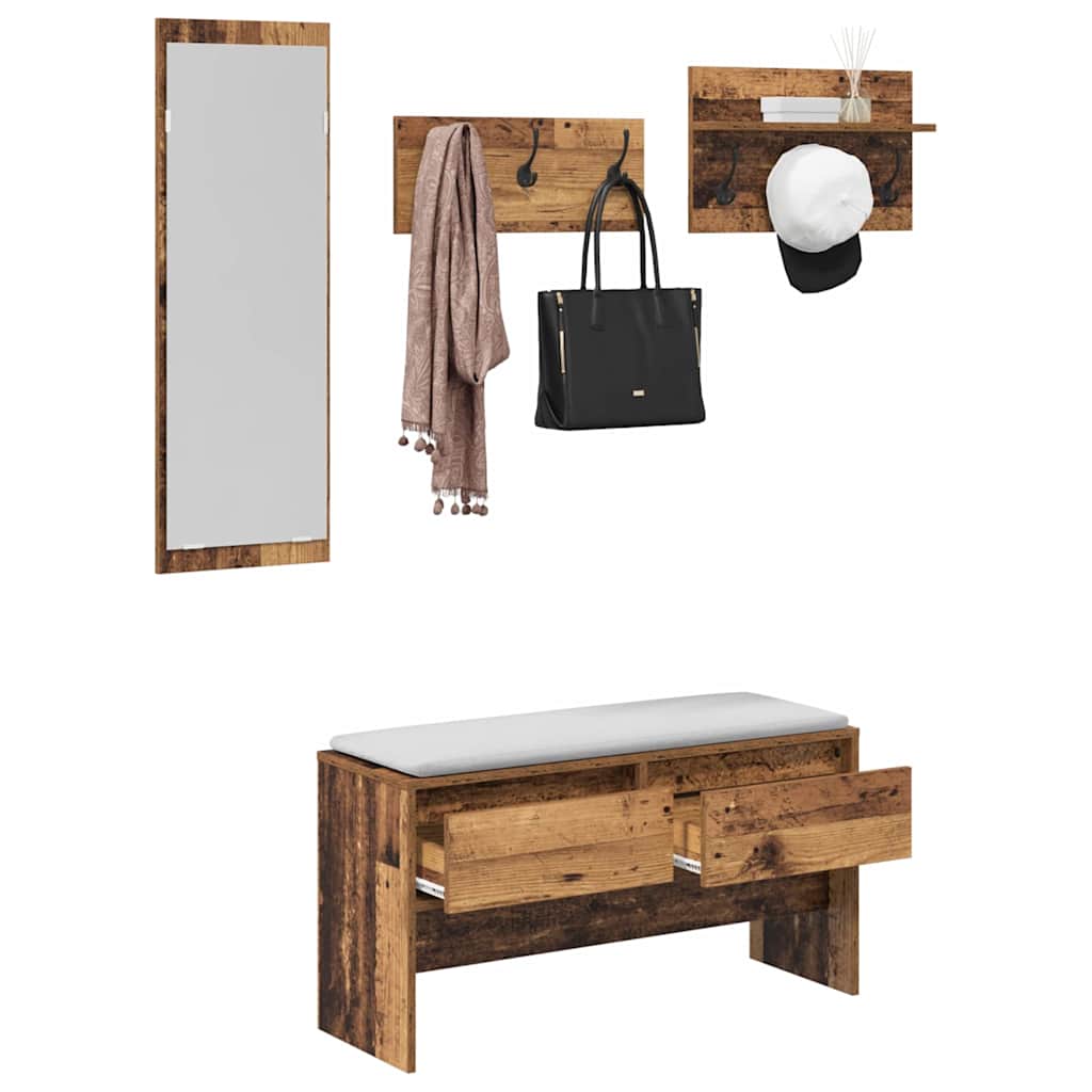 Flurmöbel-Set Altholz 90 x 31 x 46.5 cm Holzwerkstoff