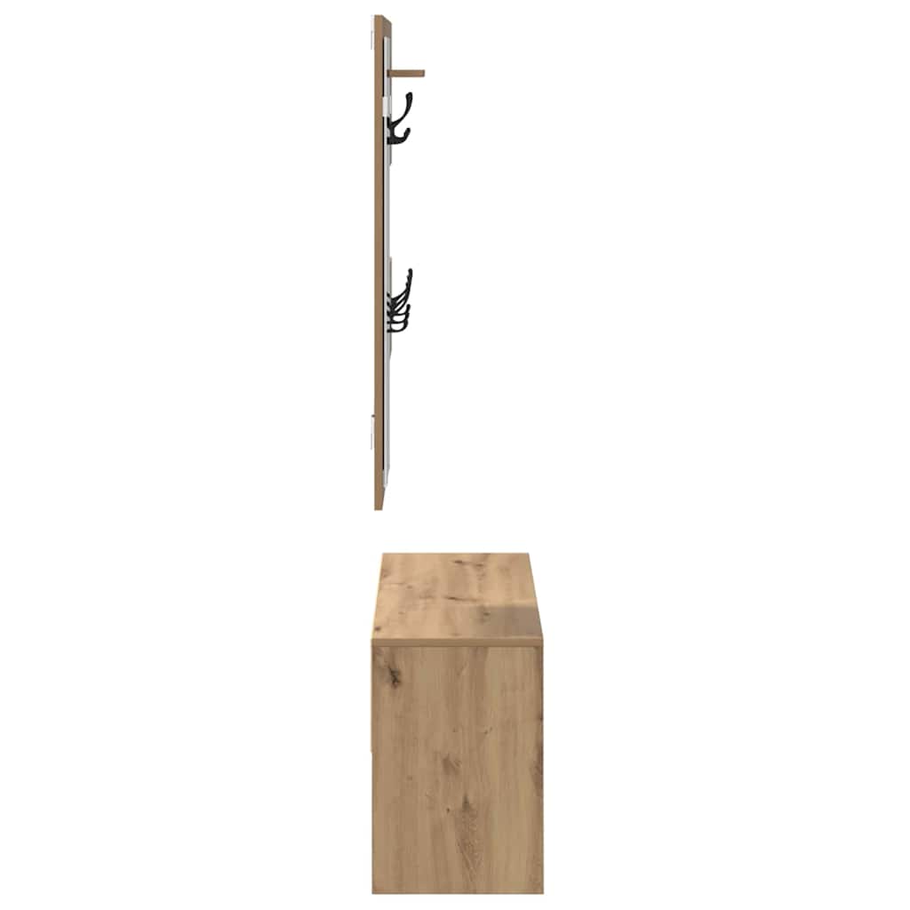 Flurmöbel-Set 4 pcs Schwarze Eiche 90 x 31 x 46.5 cm