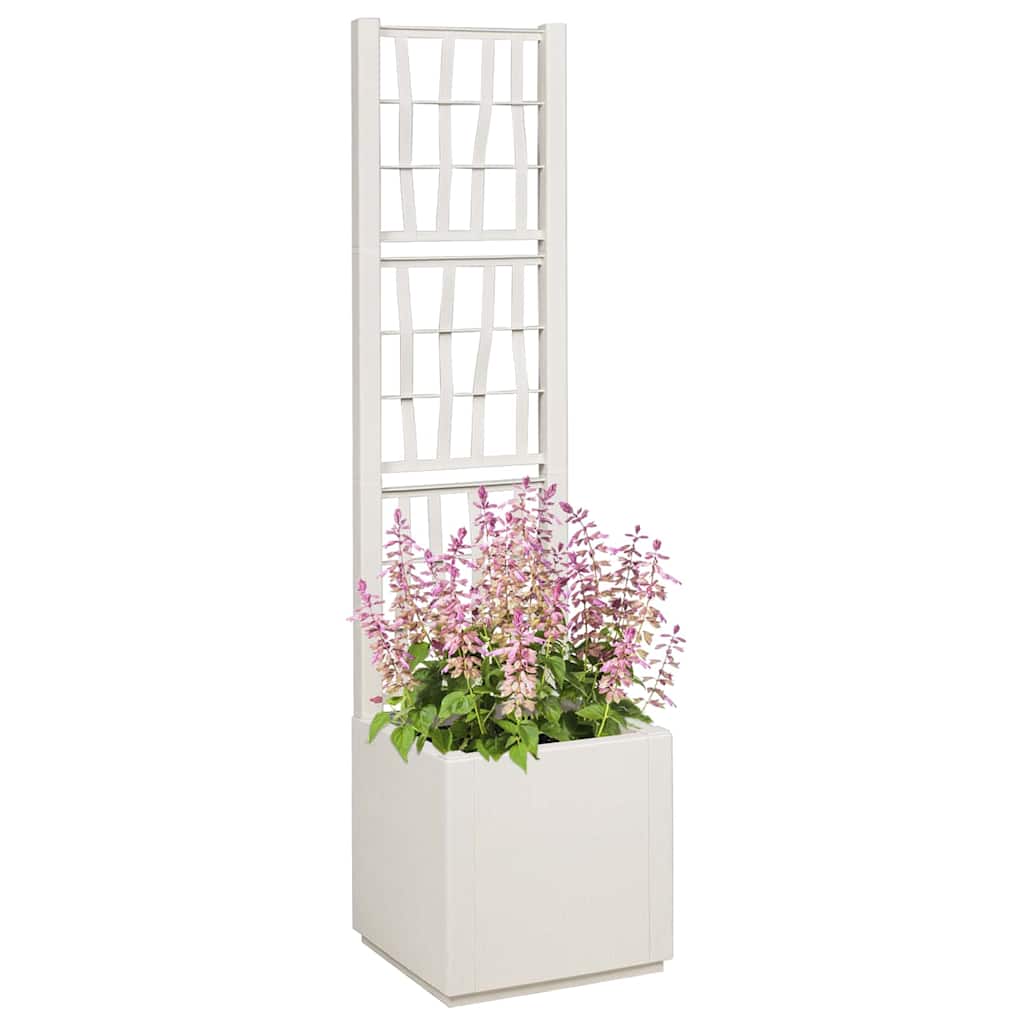 Gartenblumentopf Weiß 36 x 36 x 140 cm Polypropylen