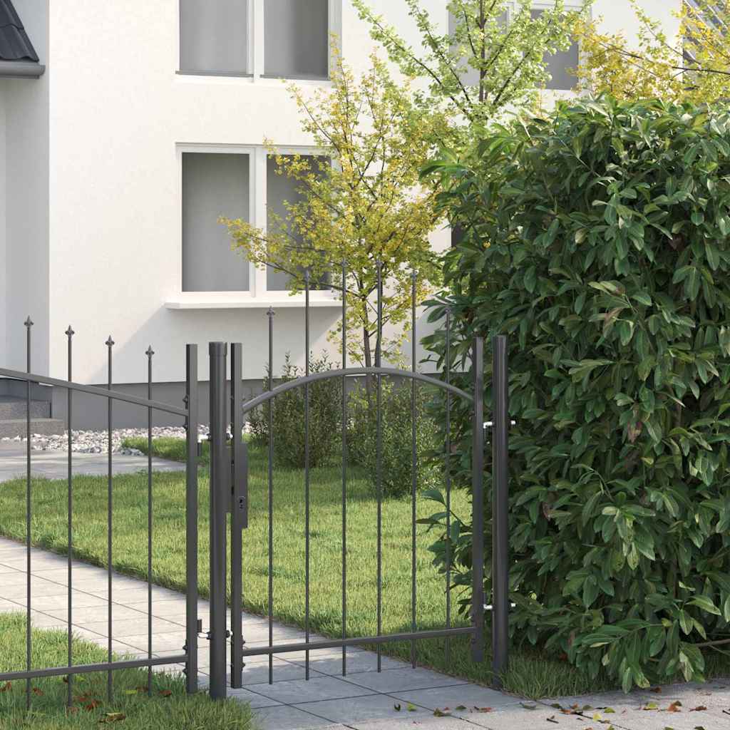 Gartentor, Zaun tor Grau 100 x 125 cm 125 x 100 cm Stahl