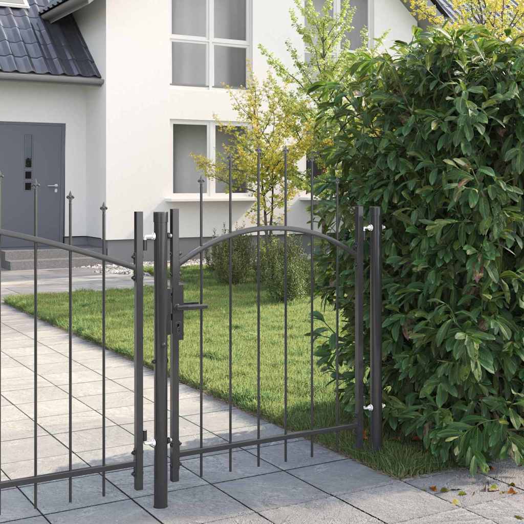 Gartentor, Zaun tor Grau 100 x 125 cm 125 x 100 cm Stahl